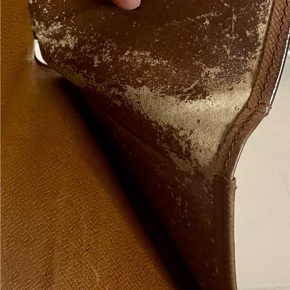 Louis Vuitton Monogram Canvas Compact Wallet in Brown and Gold
